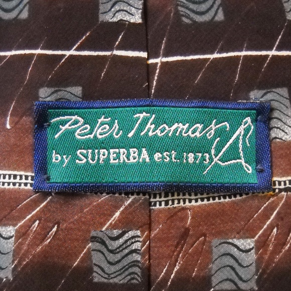 Peter Thomas By Superba Neck Tie 100% Italian Silk - Picture 5 of 6